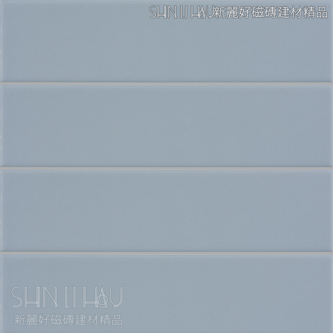 純色立體條磚-序彩地鐵磚 - 天藍色