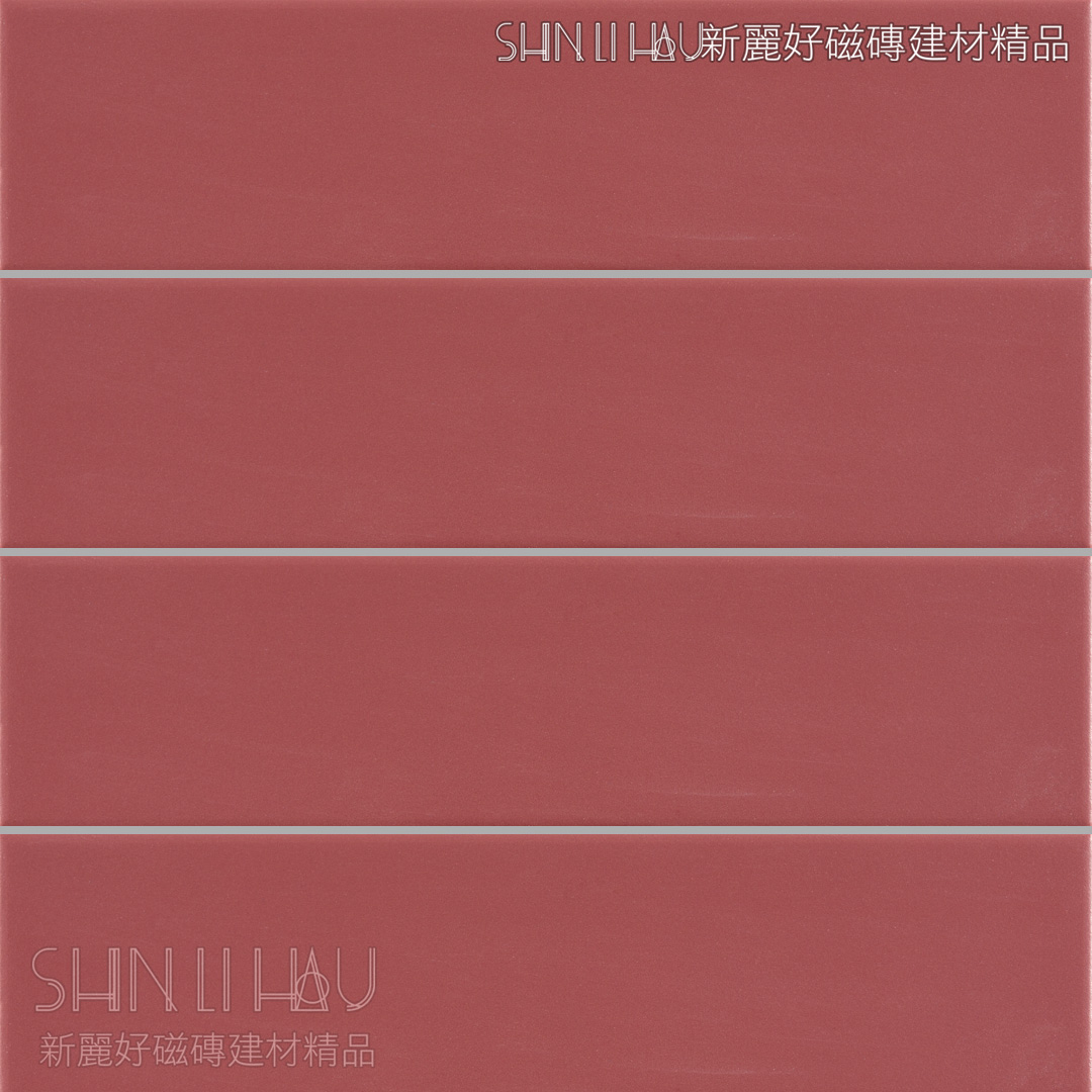 純色立體條磚-序彩地鐵磚 - 紅色
