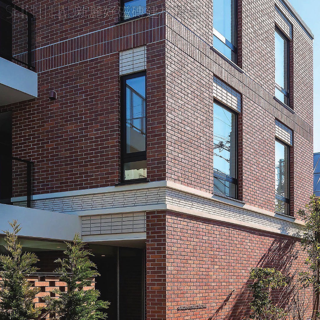 外牆文化磚特價-信樂陶土紅磚片 每坪8700元 - 磚紅