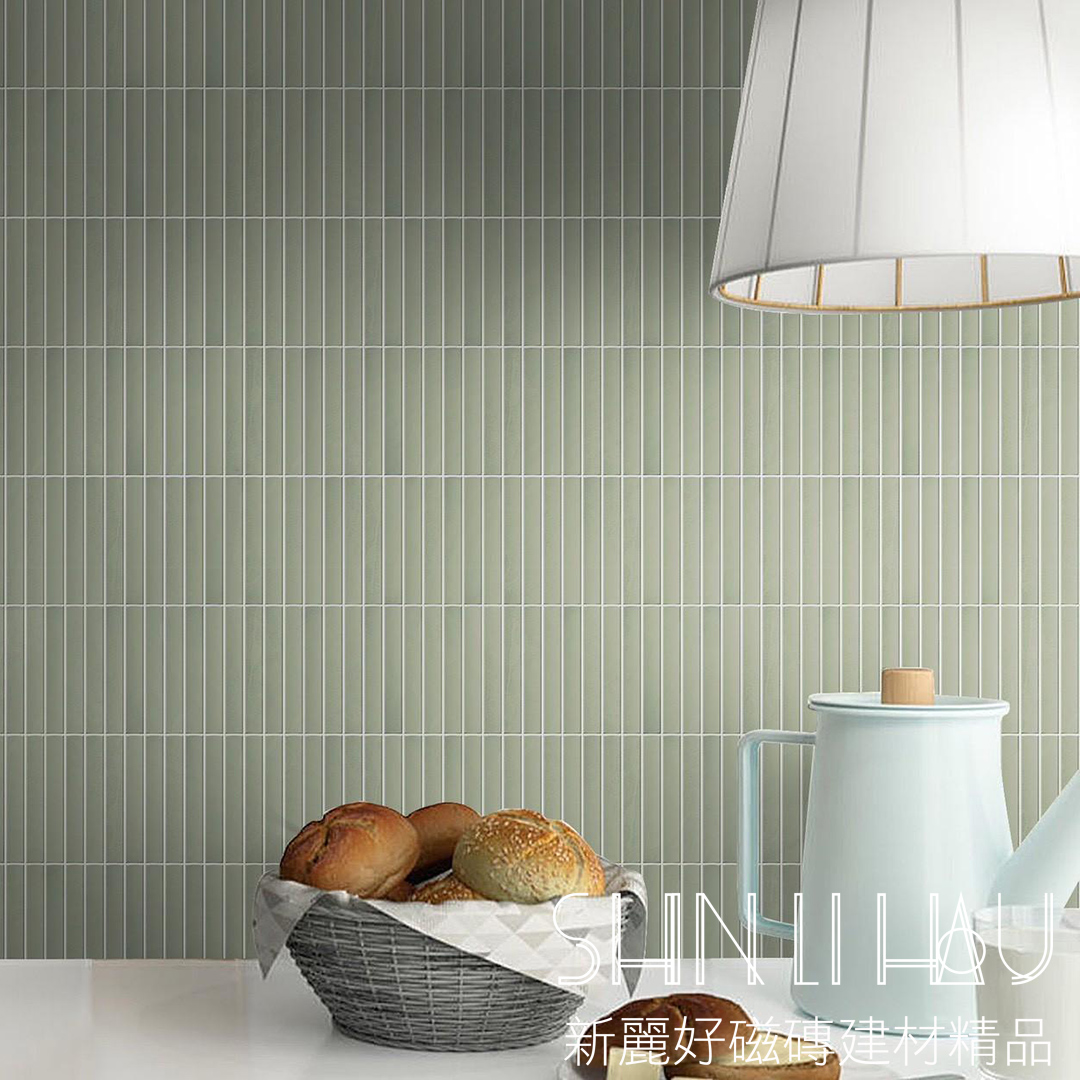 長條霧面磁磚｜輕語系列｜北歐風｜廚房/浴室/客廳牆面推薦 - 松石綠